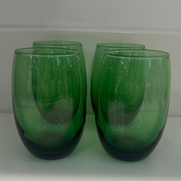 Anchor Hocking Other - VINTAGE Anchor Hocking Green Roly Poly Tumblers Glasses - Set of 4, MCM Decor